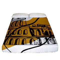 Colosseo Draw Silhouette Fitted Sheet (queen Size) by ConteMonfrey