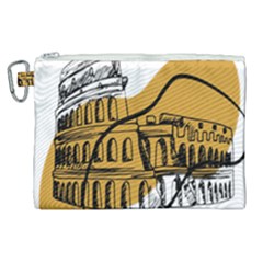 Colosseo Draw Silhouette Canvas Cosmetic Bag (xl) by ConteMonfrey