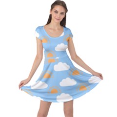 Sun And Clouds  Cap Sleeve Dress by ConteMonfreyShop