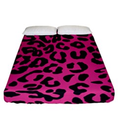 Leopard Print Jaguar Dots Pink Fitted Sheet (california King Size) by ConteMonfreyShop