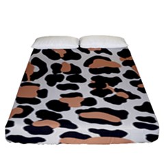 Leopard Print  Fitted Sheet (king Size) by ConteMonfreyShop