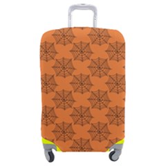 Halloween Black Orange Spider Web   Luggage Cover (medium) by ConteMonfrey