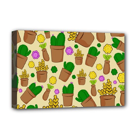 Cactus Deluxe Canvas 18  X 12  (stretched) by nateshop