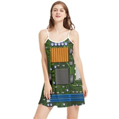 Illustration Motherboard Pc Computer Summer Frill Dress by danenraven