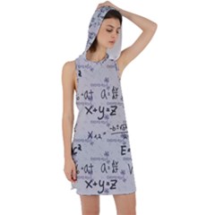 Pattern Wallpaper Math Formula Albert Einstein Racer Back Hoodie Dress by danenraven