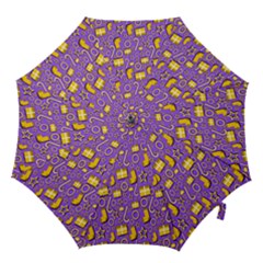 Pattern-purple-cloth Papper Pattern Hook Handle Umbrellas (medium) by nateshop