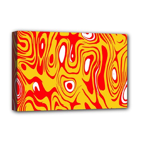 Red-yellow Deluxe Canvas 18  X 12  (stretched) by nateshop