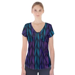 Background Short Sleeve Front Detail Top by nateshop