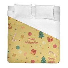 Christmas Treecandy Cane Snowflake Duvet Cover (full/ Double Size) by Ravend