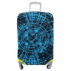 Network Circuit Board Trace Luggage Cover (medium) by Ravend