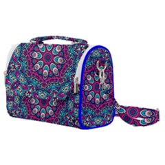 Purple, Blue And Pink Eyes Satchel Shoulder Bag by ConteMonfrey