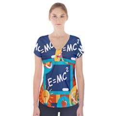 Natural Science Physics Laboratory Formula Short Sleeve Front Detail Top by danenraven