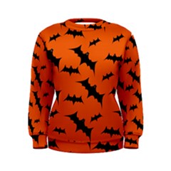 Halloween Card With Bats Flying Pattern Women s Sweatshirt by Wegoenart