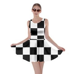 Chess Board Background Design Skater Dress by Wegoenart
