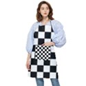 Chess board background design Pocket Apron View1
