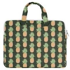 Pineapple Green Macbook Pro 16  Double Pocket Laptop Bag  by ConteMonfrey