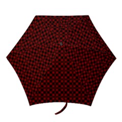 Diagonal Red Plaids Mini Folding Umbrellas by ConteMonfrey
