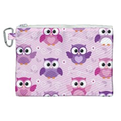 Seamless Cute Colourfull Owl Kids Pattern Canvas Cosmetic Bag (xl) by Wegoenart