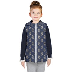 Gold Mermaids Silhouettes Kids  Hooded Puffer Vest by ConteMonfrey