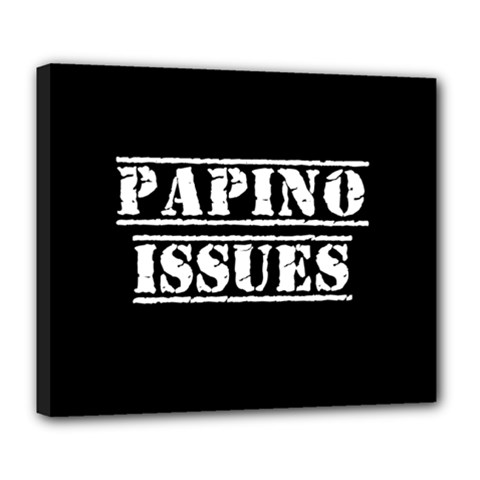 Papino Issues - Italian Humor Deluxe Canvas 24  X 20  (stretched) by ConteMonfrey