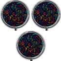 Sketch graphic illustration Mini Round Pill Box (Pack of 3) View1