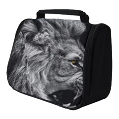 Roar Angry Male Lion Black Full Print Travel Pouch (small) by danenraven