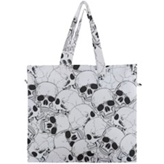 Skull Pattern Canvas Travel Bag by Valentinaart