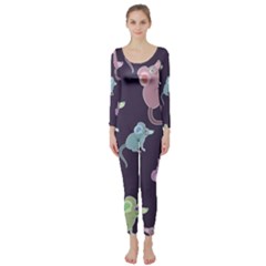 Animals Mouse Cartoon Long Sleeve Catsuit by artworkshop