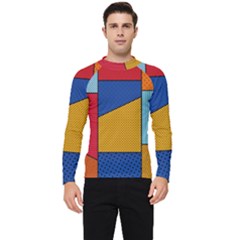 Dotted Colors Background Pop Art Style Vector Men s Long Sleeve Rash Guard by Pakemis