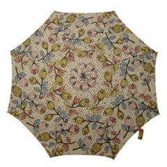 Seamless Pattern With Flower Bird Hook Handle Umbrellas (medium) by Pakemis