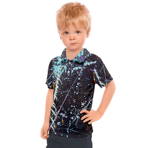 Abstract Colorful Texture Kids  Polo Tee by Pakemis