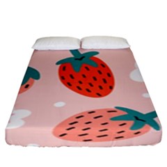 Strawberry-seamless-pattern Fitted Sheet (king Size) by Pakemis