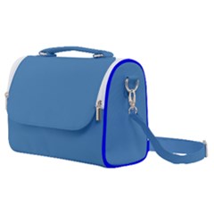 Color Steel Blue Satchel Shoulder Bag by Kultjers