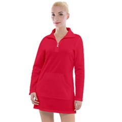 Color Spanish Red Women s Long Sleeve Casual Dress by Kultjers