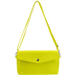 Color Yellow Removable Strap Clutch Bag by Kultjers