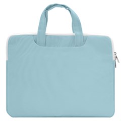Color Light Blue Macbook Pro 16  Double Pocket Laptop Bag  by Kultjers