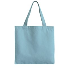 Color Powder Blue Zipper Grocery Tote Bag by Kultjers