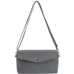 Color Grey Removable Strap Clutch Bag by Kultjers