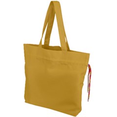 Color Goldenrod Drawstring Tote Bag by Kultjers