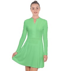 Color Light Green Long Sleeve Panel Dress by Kultjers