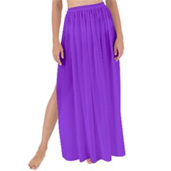 Color Blue Violet Maxi Chiffon Tie-up Sarong by Kultjers