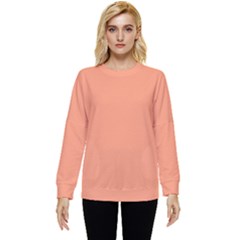 Color Light Salmon Hidden Pocket Sweatshirt by Kultjers