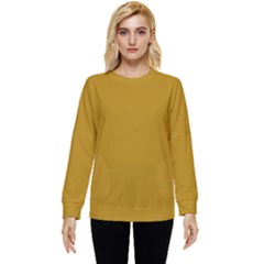 Color Dark Goldenrod Hidden Pocket Sweatshirt by Kultjers