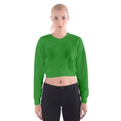 Color Forest Green Cropped Sweatshirt by Kultjers