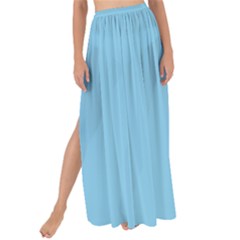 Color Baby Blue Maxi Chiffon Tie-up Sarong by Kultjers