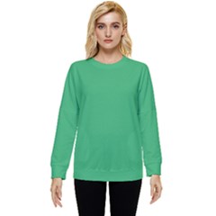 Color Medium Sea Green Hidden Pocket Sweatshirt by Kultjers