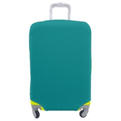 Color Dark Cyan Luggage Cover (medium) by Kultjers