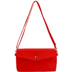 Color Candy Apple Red Removable Strap Clutch Bag by Kultjers