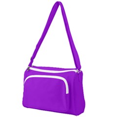 Color Dark Violet Front Pocket Crossbody Bag by Kultjers