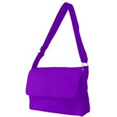 Color Dark Violet Full Print Messenger Bag (l) by Kultjers